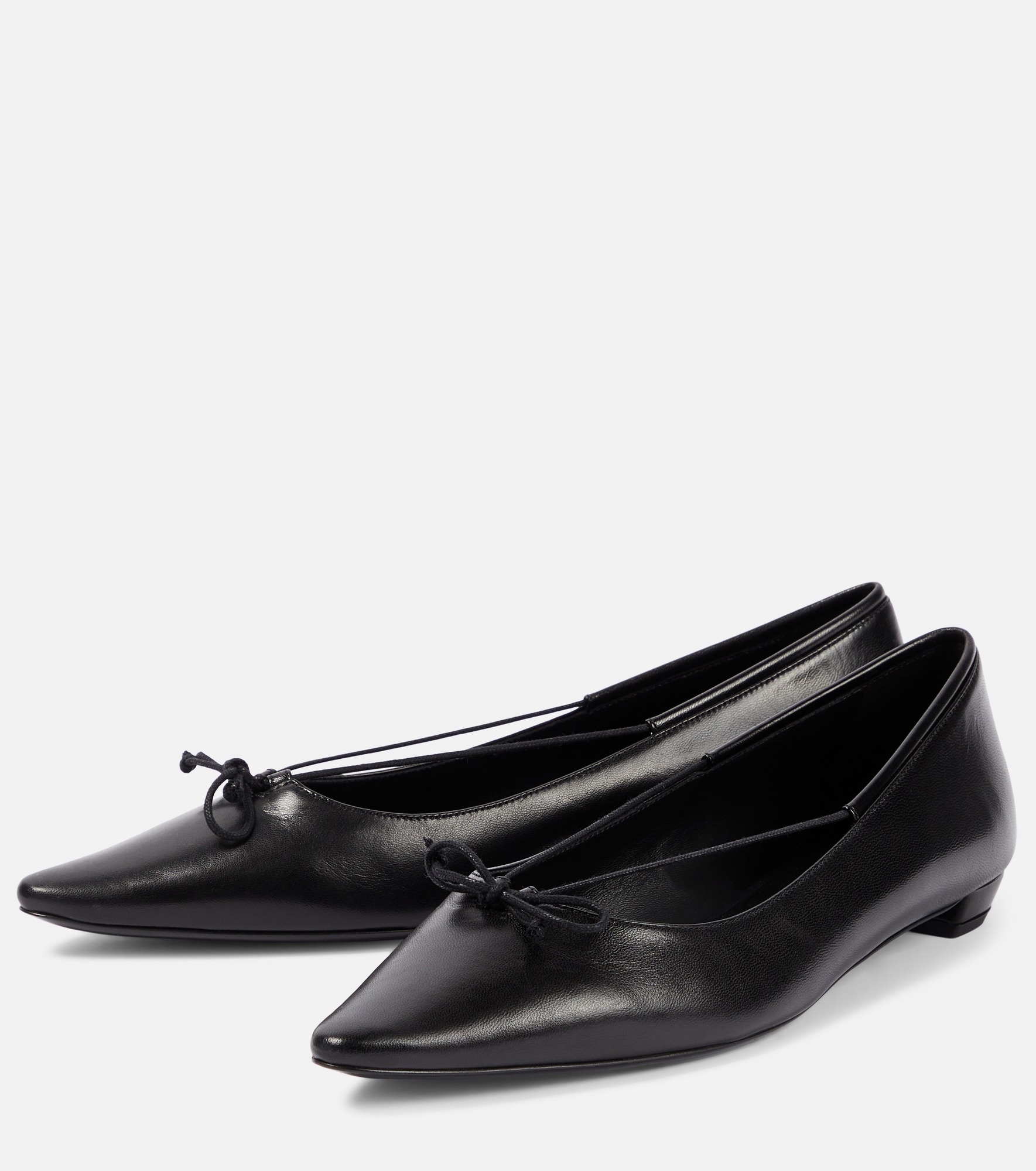 Claudette Bow leather ballet flats - 5