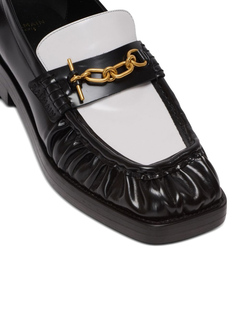 glazed leather loafers 6