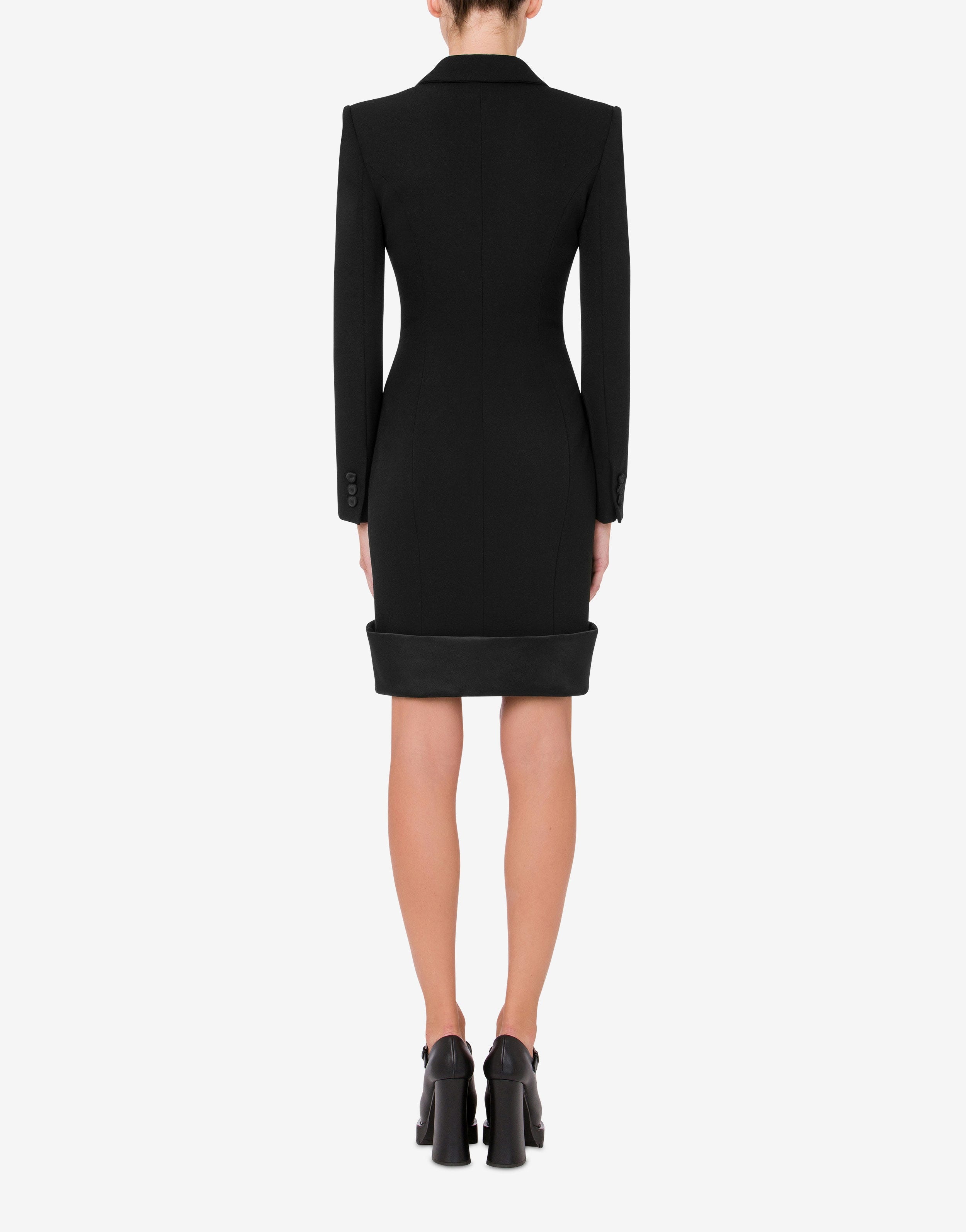 TUXEDO GRAIN DE POUDRE WOOL DRESS - 3