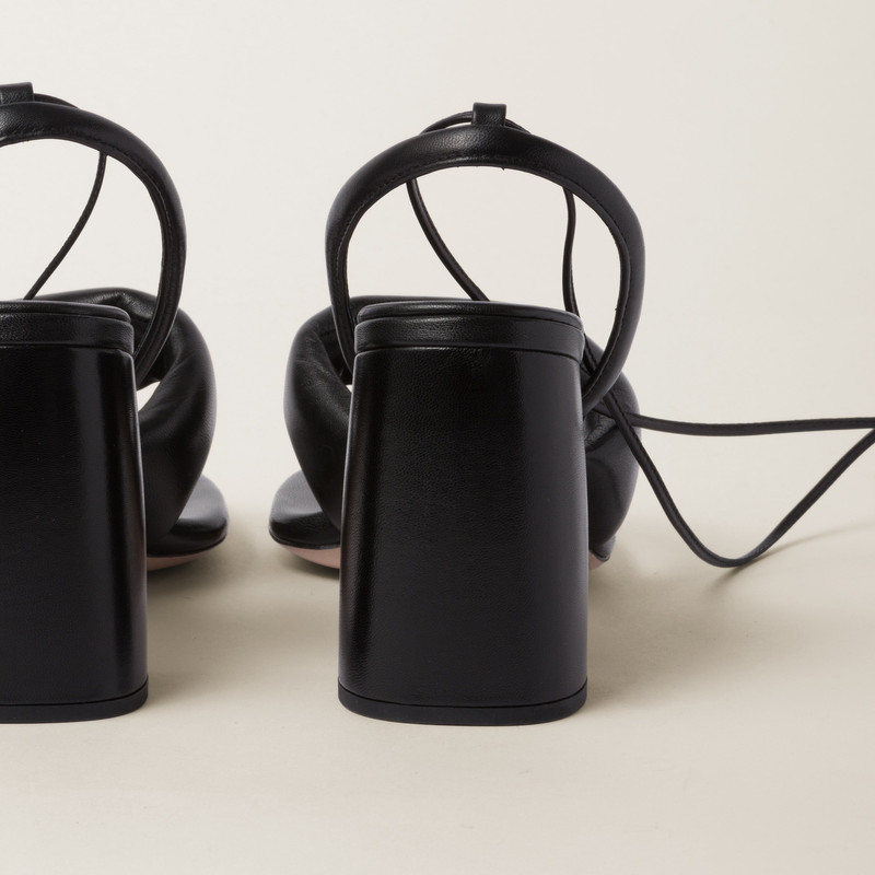 Padded leather thong sandals 2