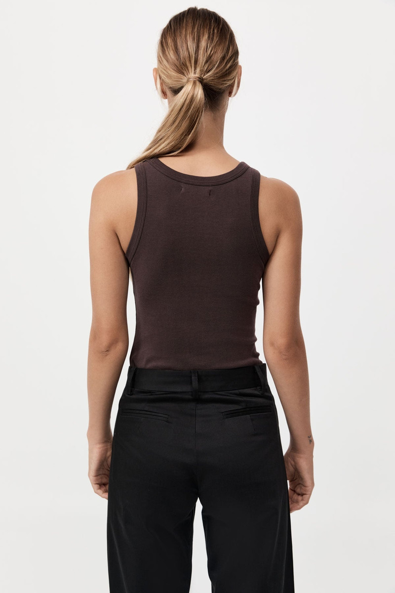 Organic Cotton Bateau Tank - Raisin 4