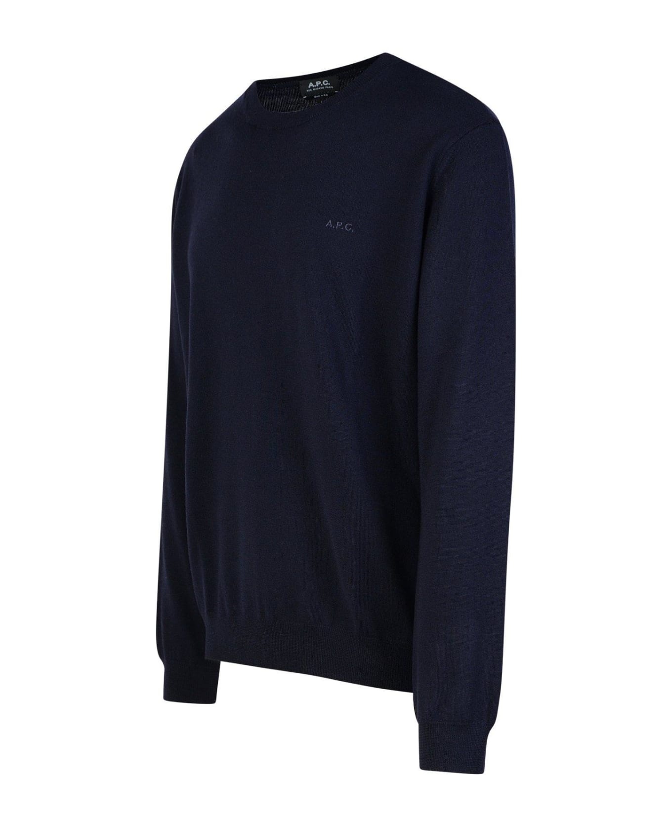 'matt' Navy Wool Sweater - 3