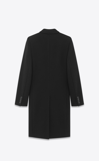 SAINT LAURENT coat in wool and cashmere outlook
