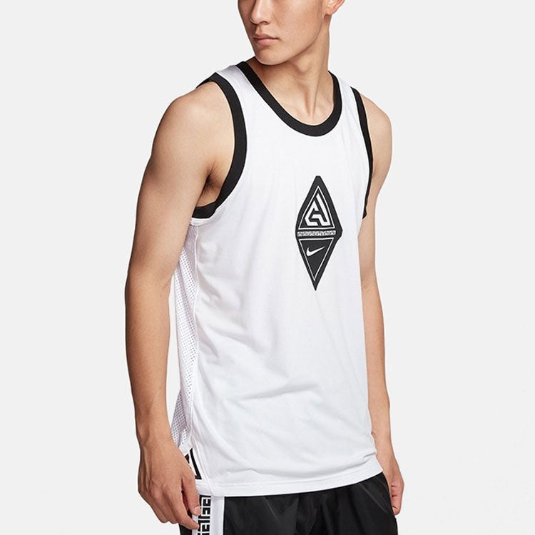 Nike Giannis Alphabet Basketball Sleeveless Vest 'White' CD9557-100 - 3