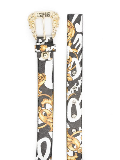 VERSACE JEANS COUTURE baroque pattern-print leather belt outlook