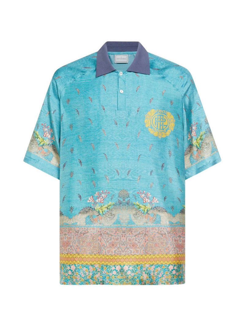 Aloe patterned polo shirt 1