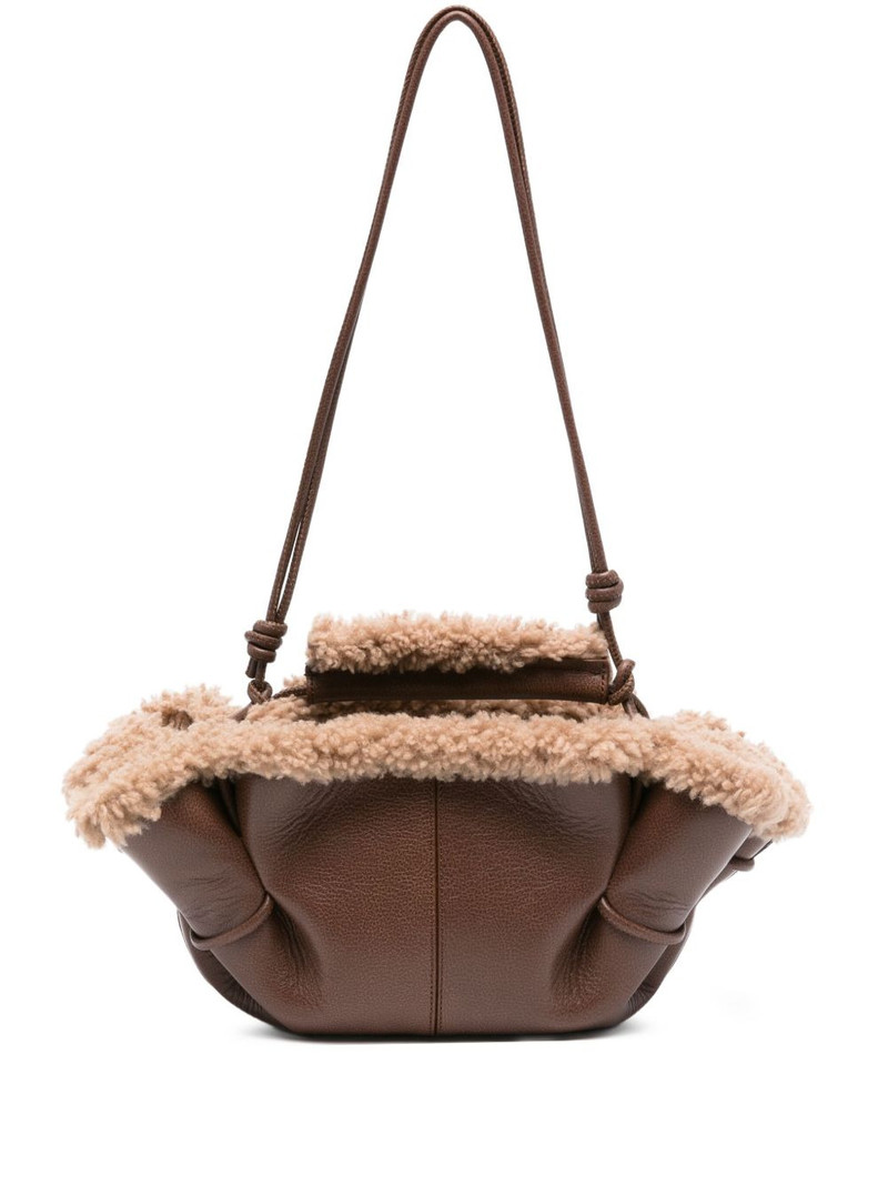 leather shearling tote bag 1