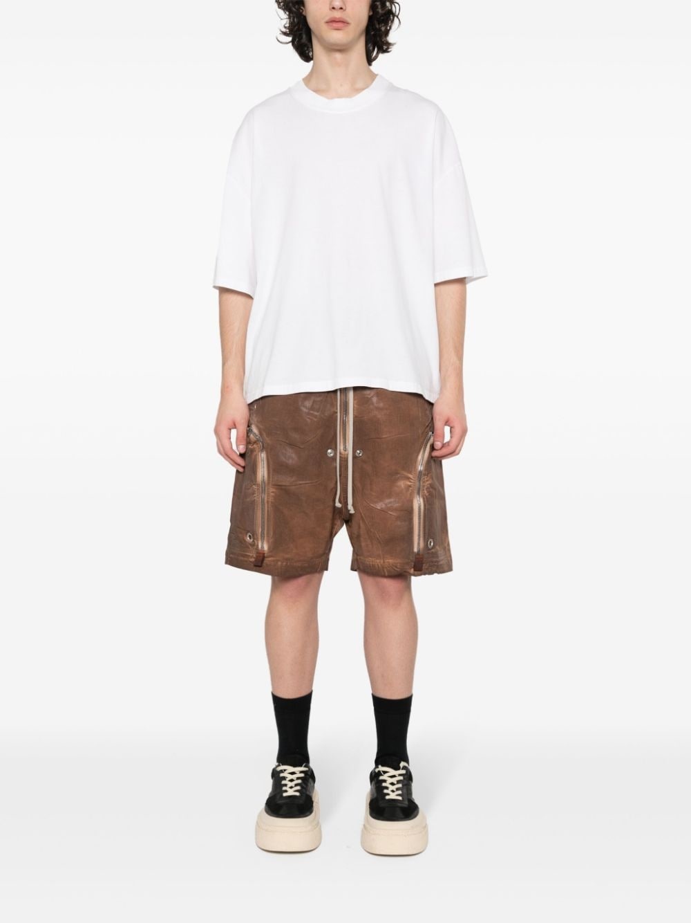 cotton coated shorts - 2