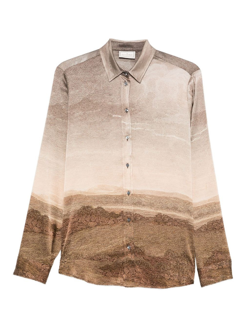 landscape-print shirt 1