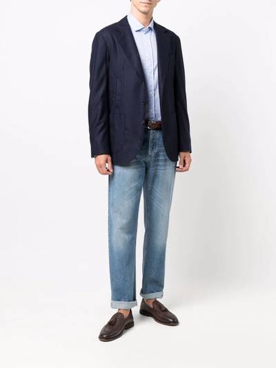 Brunello Cucinelli plain chambray shirt outlook