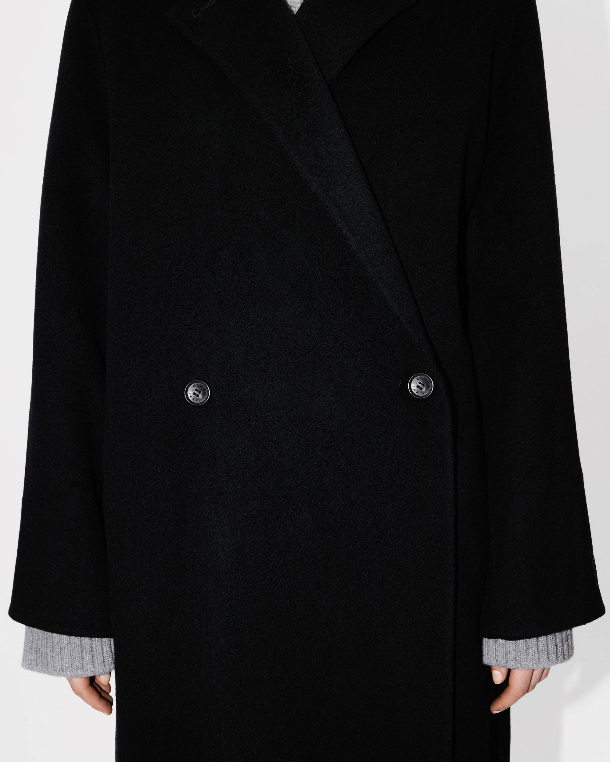 Long belted coat in wool and cashmere - 7
