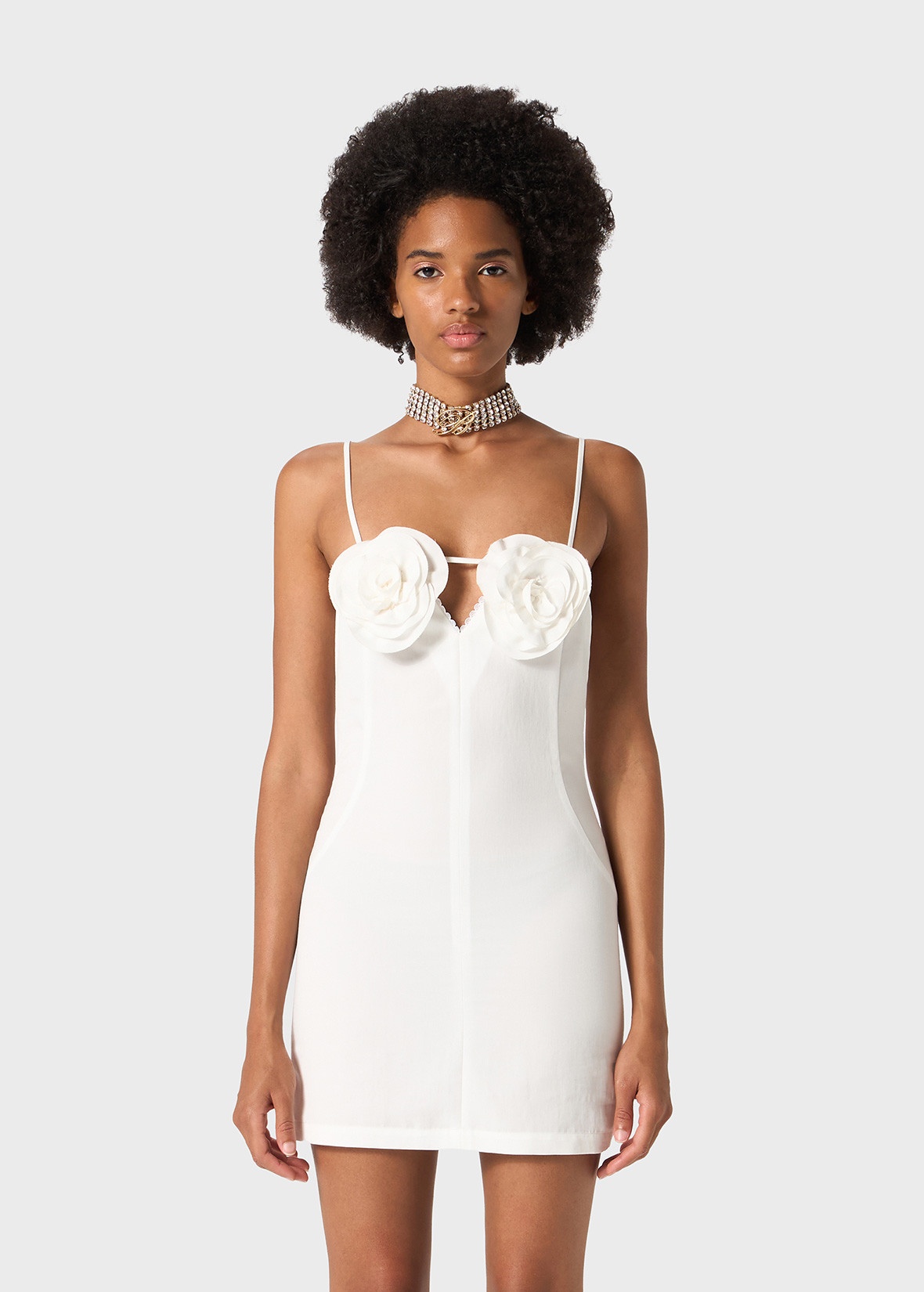 MINI DRESS WITH ROSE DETAILS - 3