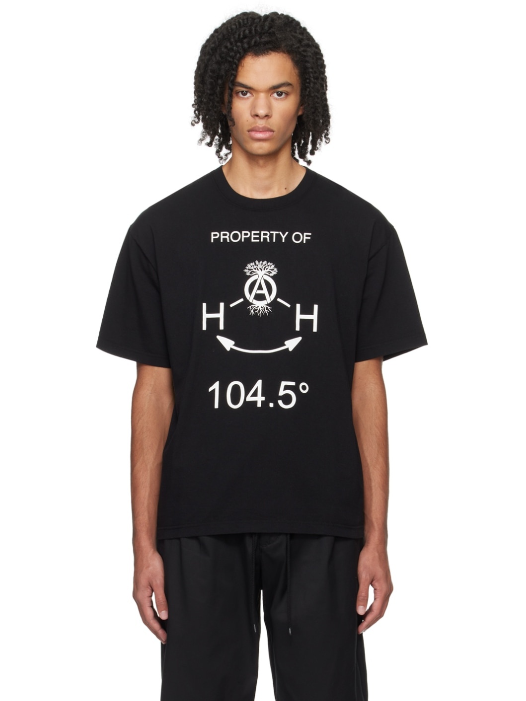Black Printed T-Shirt - 1