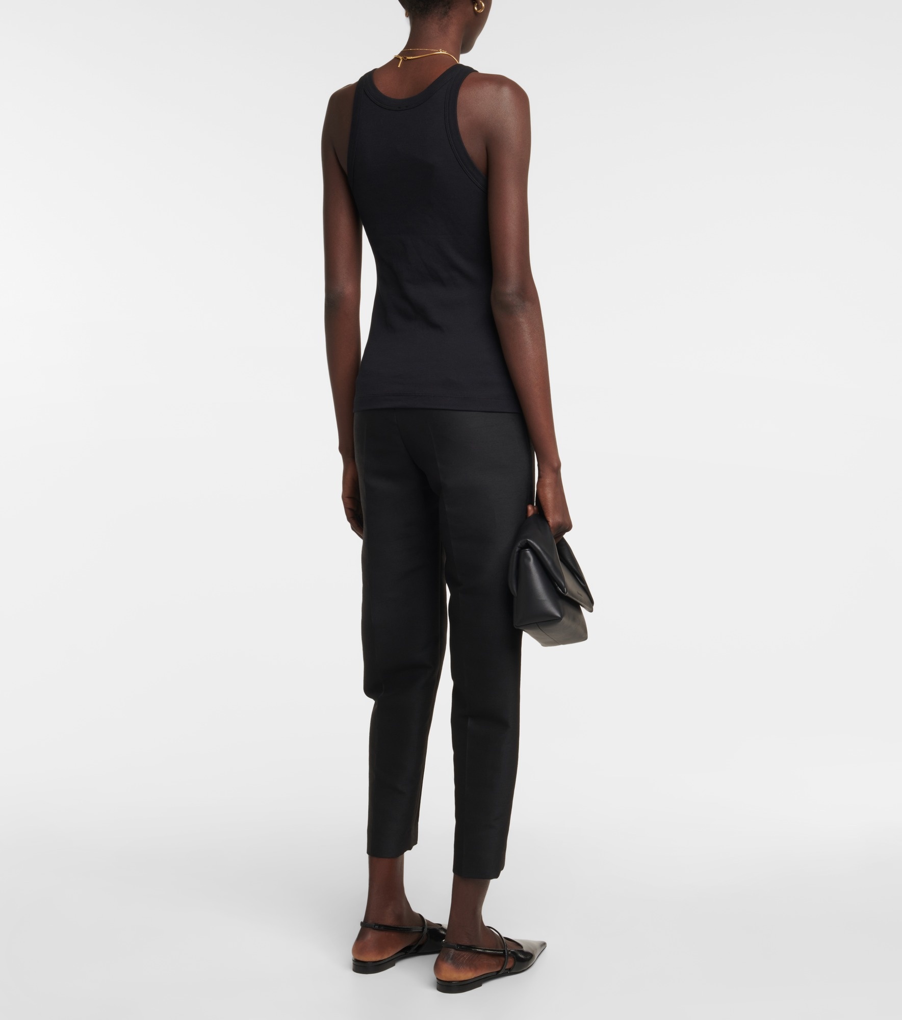 Cotton-blend jersey tank top - 3