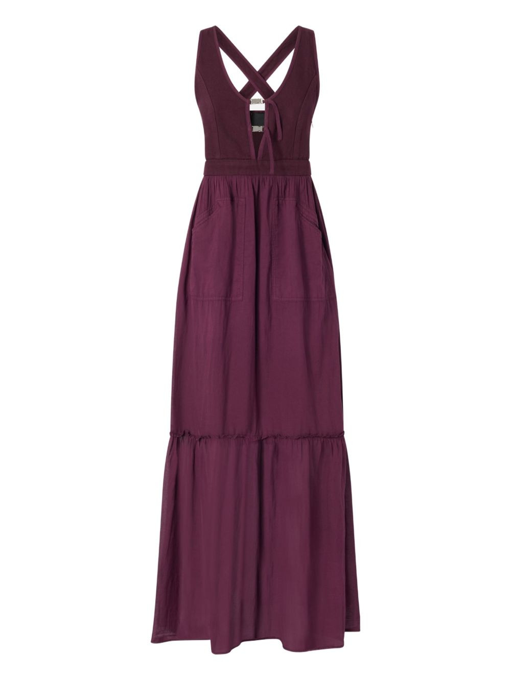 cross-back sleeveless maxi dress - 1