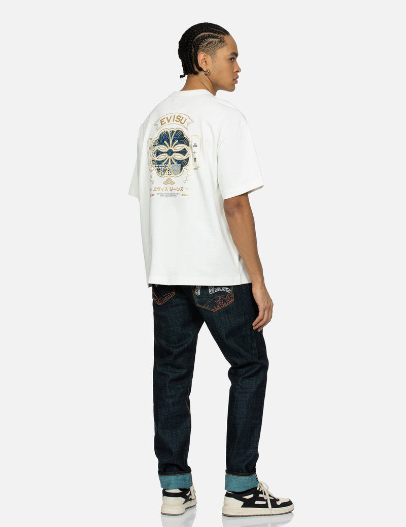 KAMON AND SEAGULL PATCHWORK APPLIQUÉ LOOSE FIT T-SHIRT 3