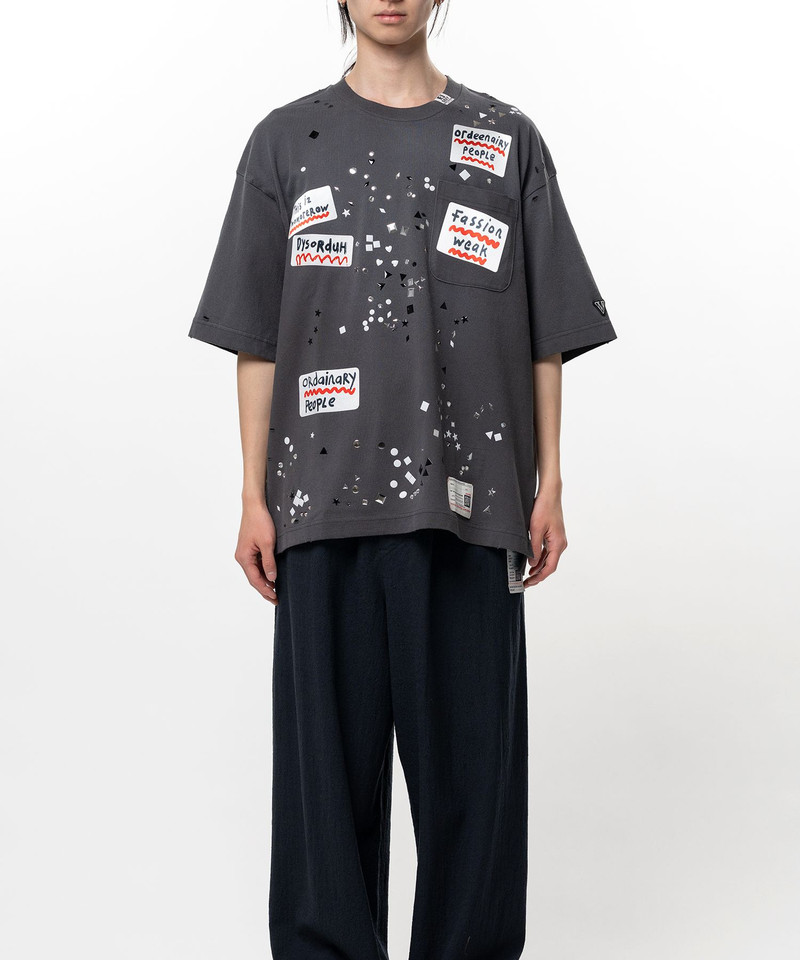 Maison MIHARAYASUHIRO Embellished Sticker T-shirt outlook