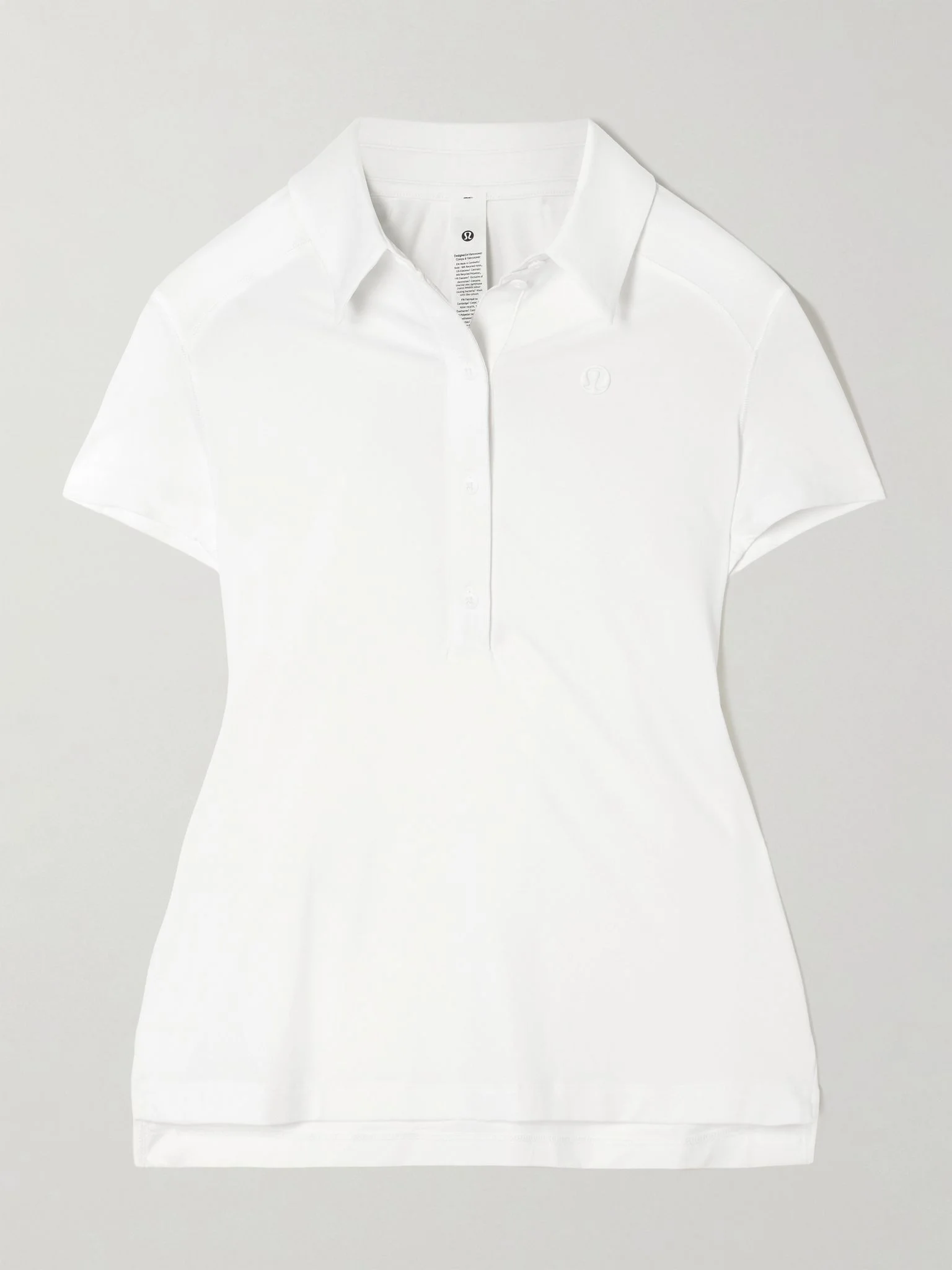 Quick Dry Short Sleeve stretch recycled polo shirt White - 1