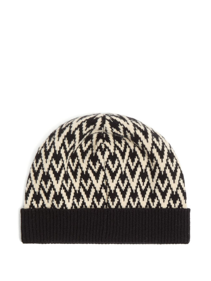 Valentino Toute La V Signature knitted wool beanie outlook