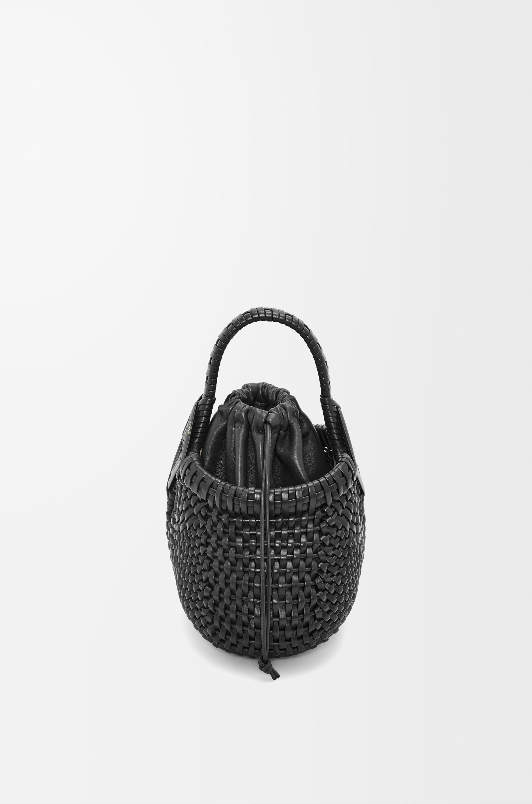 Mini Diamond Round Basket bag in calfskin - 4