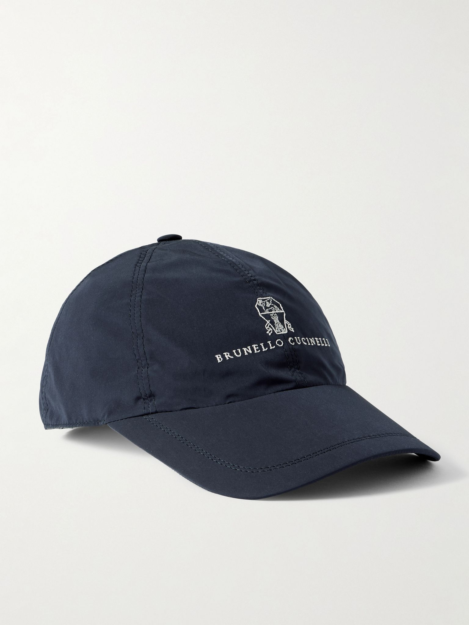 Logo-Embroidered Cotton-Twill Baseball Cap Blue - 1