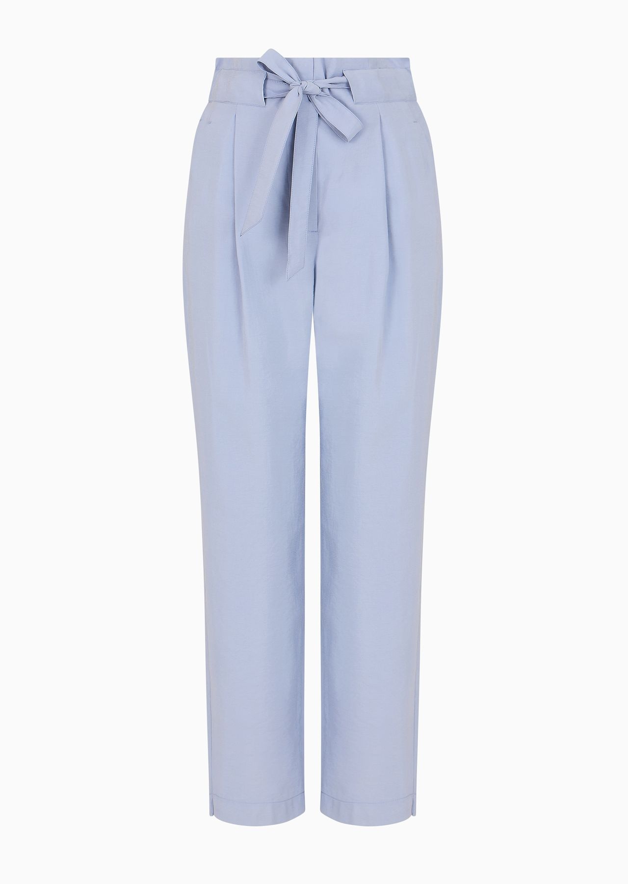 Flowing drawstring trousers in washed matte modal - 1