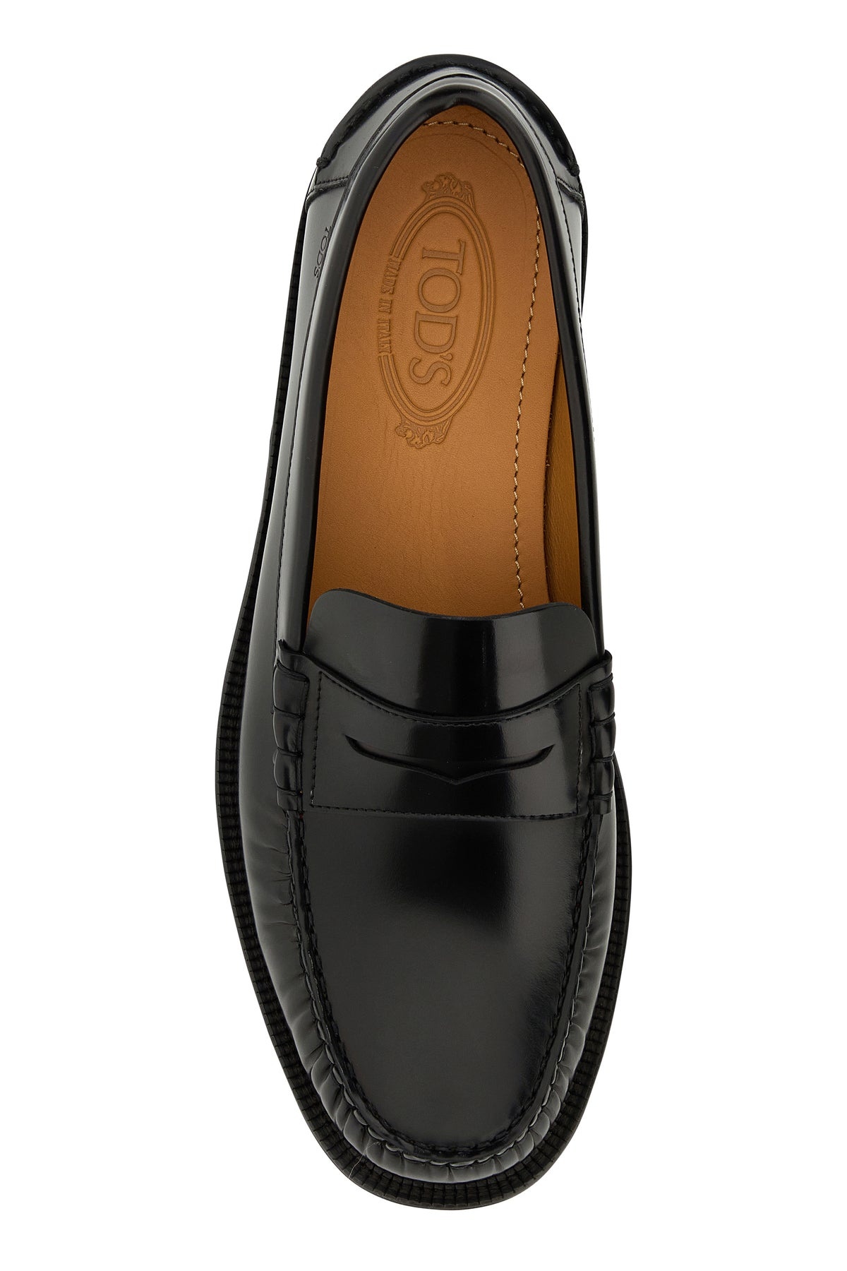 Black leather loafers - 4