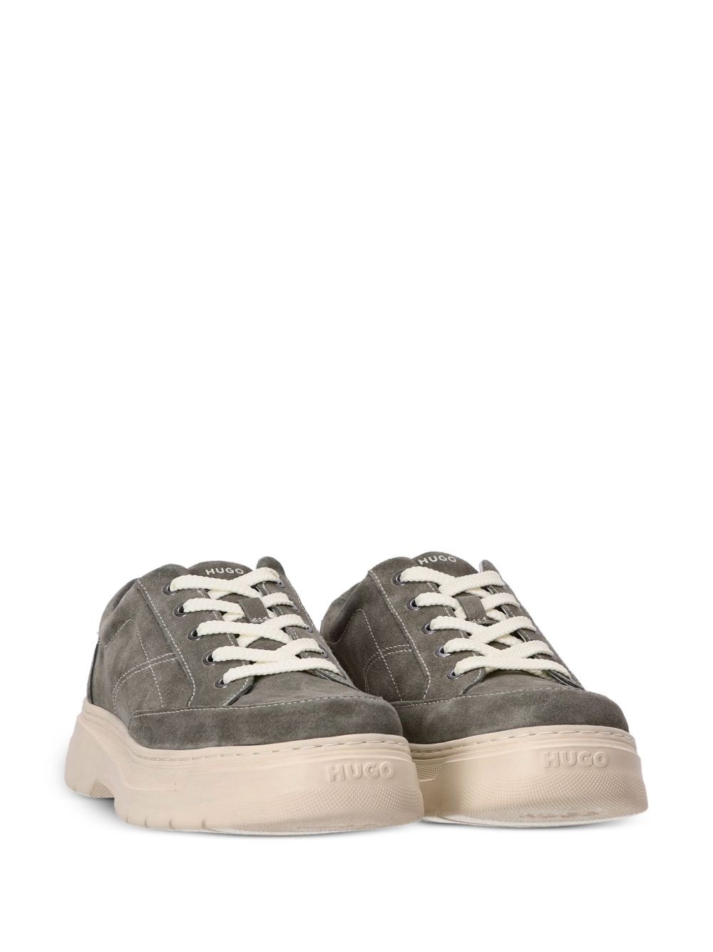 Urian contrast-stitching leather sneakers - 5