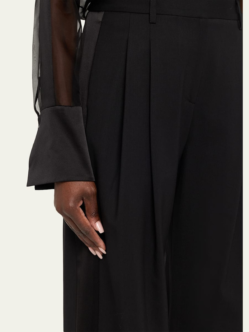 Sulli Pants with Tux Stripes in Stretch Wool Suiting 5