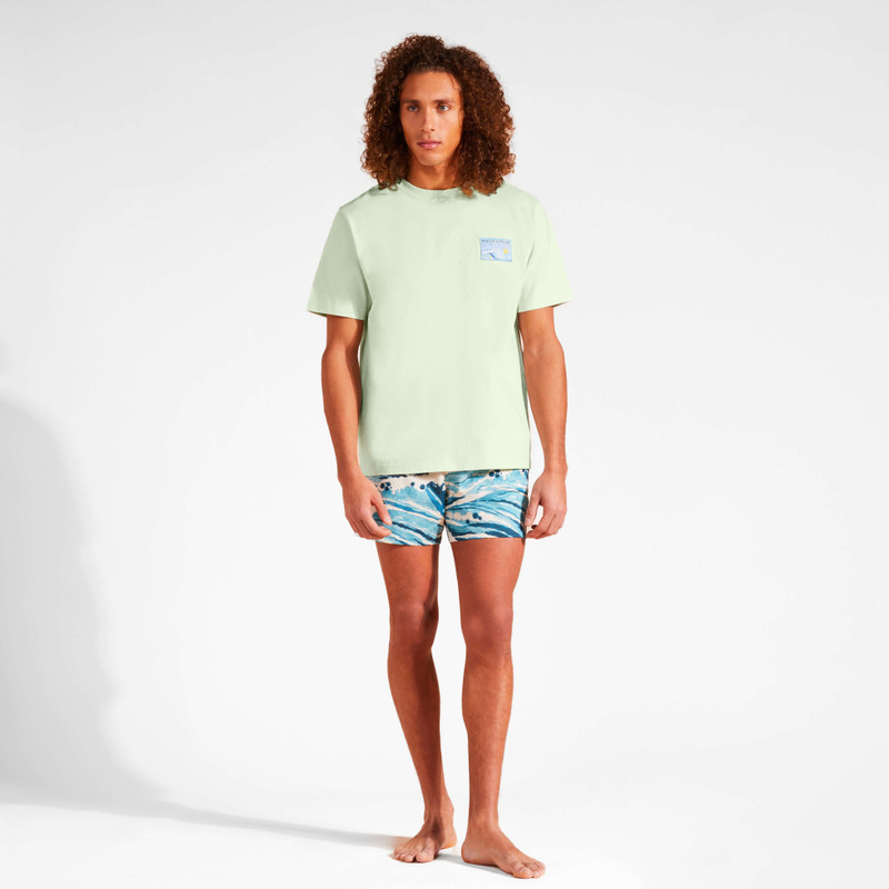 Vilebrequin Unisex Cotton T-Shirt Wave - Vilebrequin x Maison Kitsuné outlook