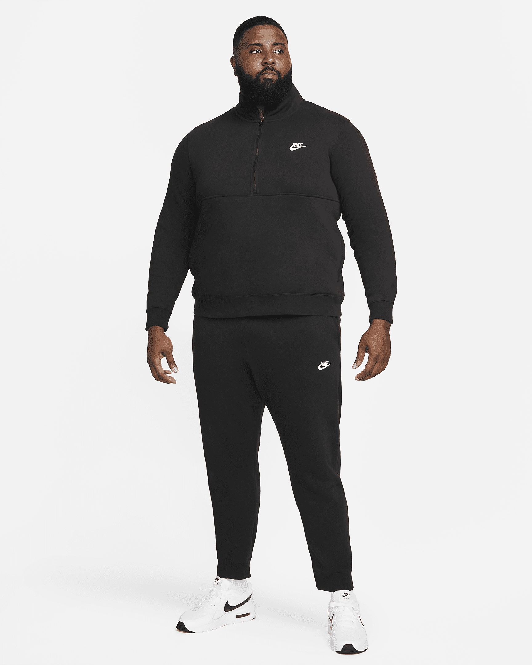 Nike Sportswear Club Men's Brushed-Back 1/2-Zip Pullover - 10