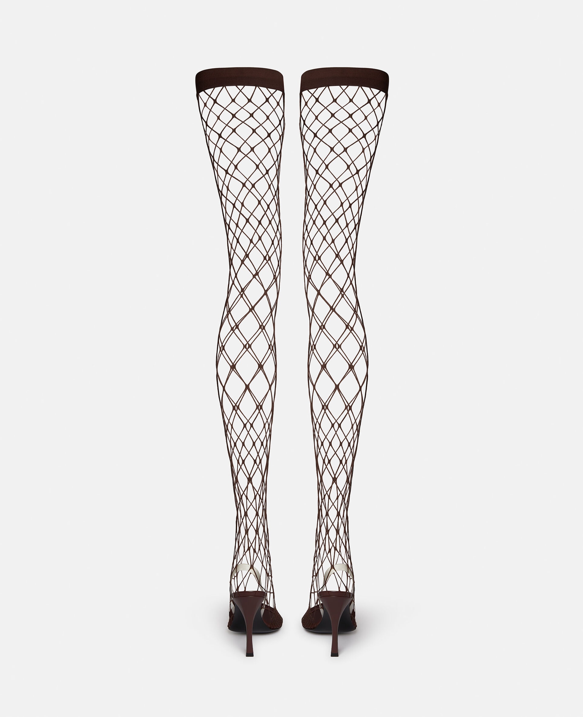 Stella 100 Fishnet Thigh-High Heels - 3