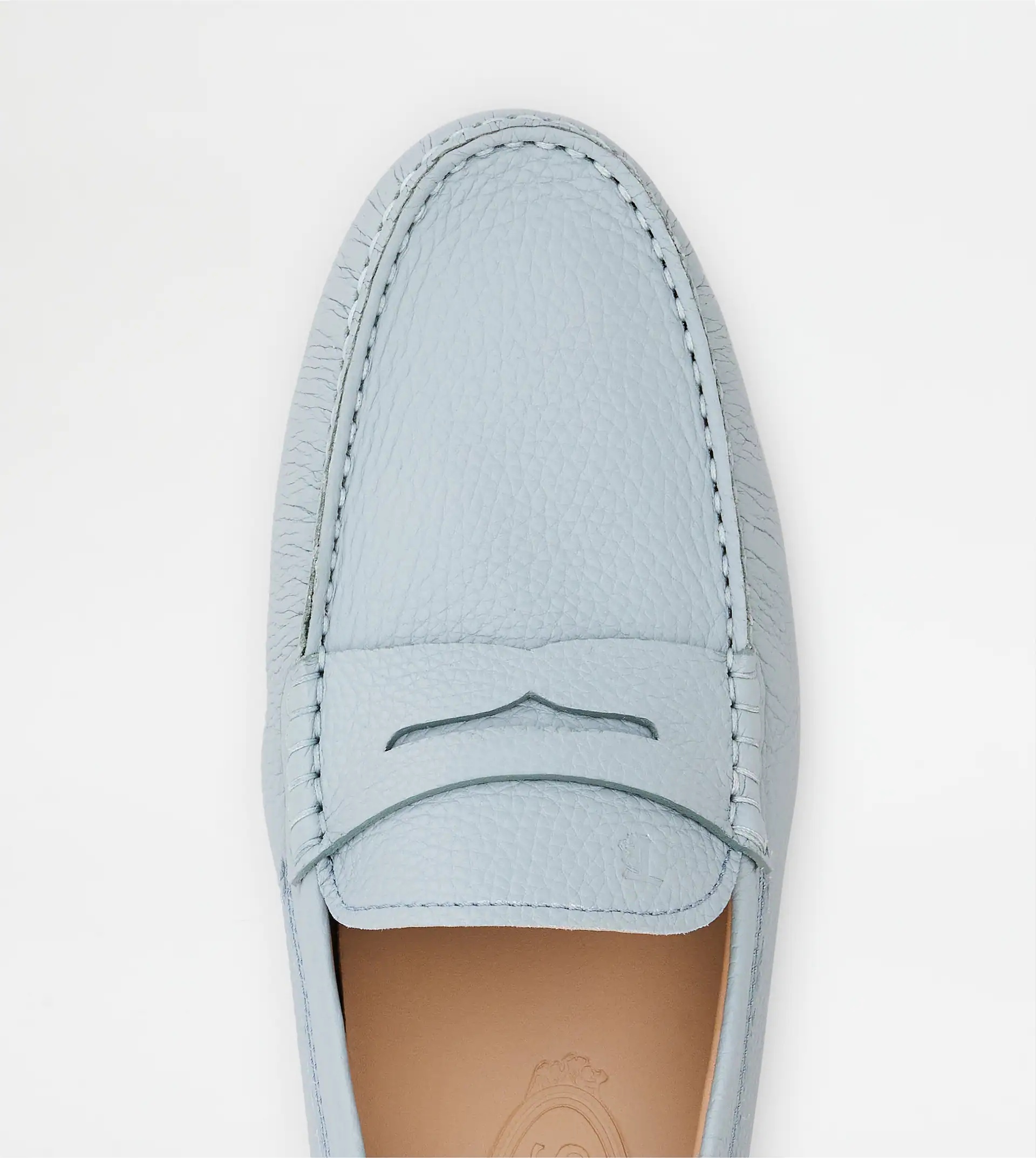 GOMMINO DRIVING SHOES IN LEATHER - LIGHT BLUE - 4