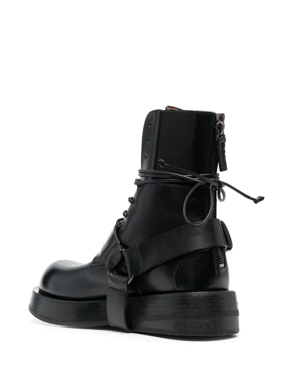 harness-style ankle leather boots - 3