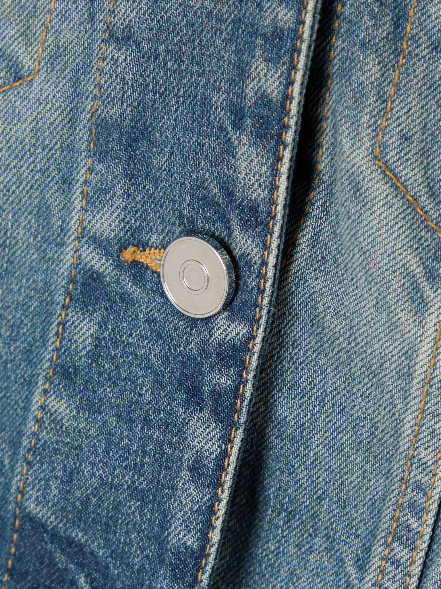 Cropped hooded denim jacket Blue - 4