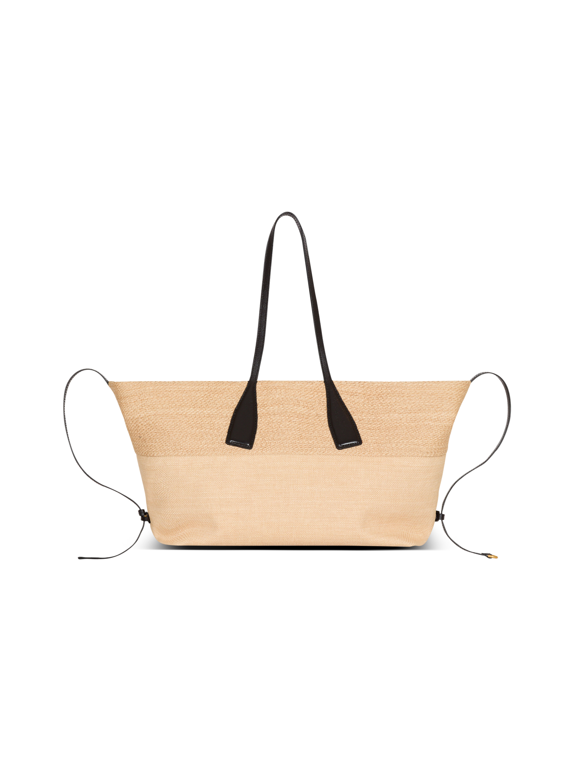 Track raffia tote bag - 4