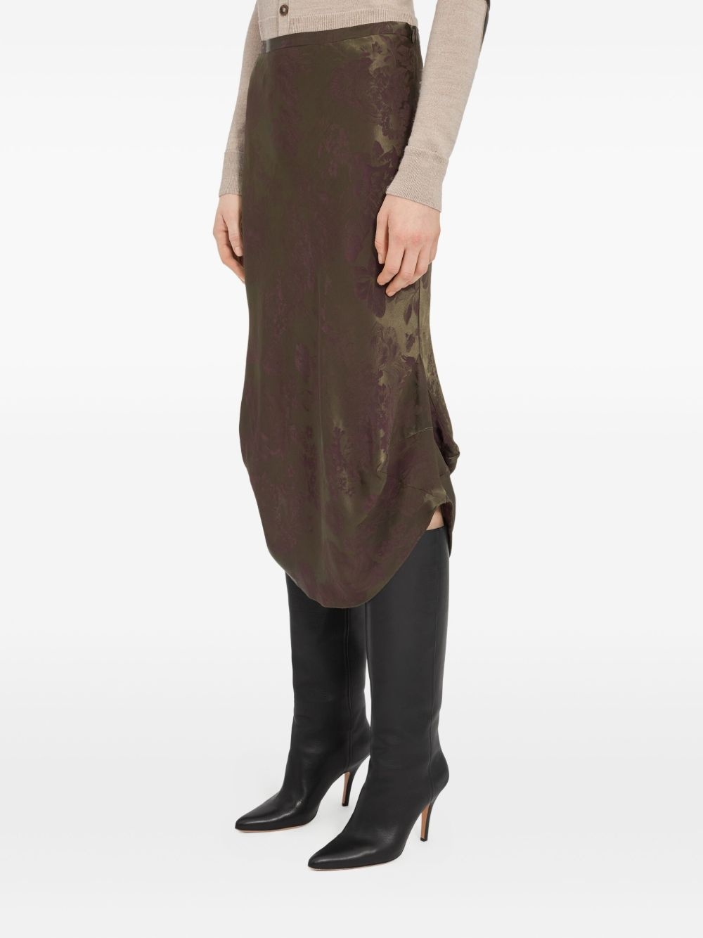 jacquard midi skirt - 4