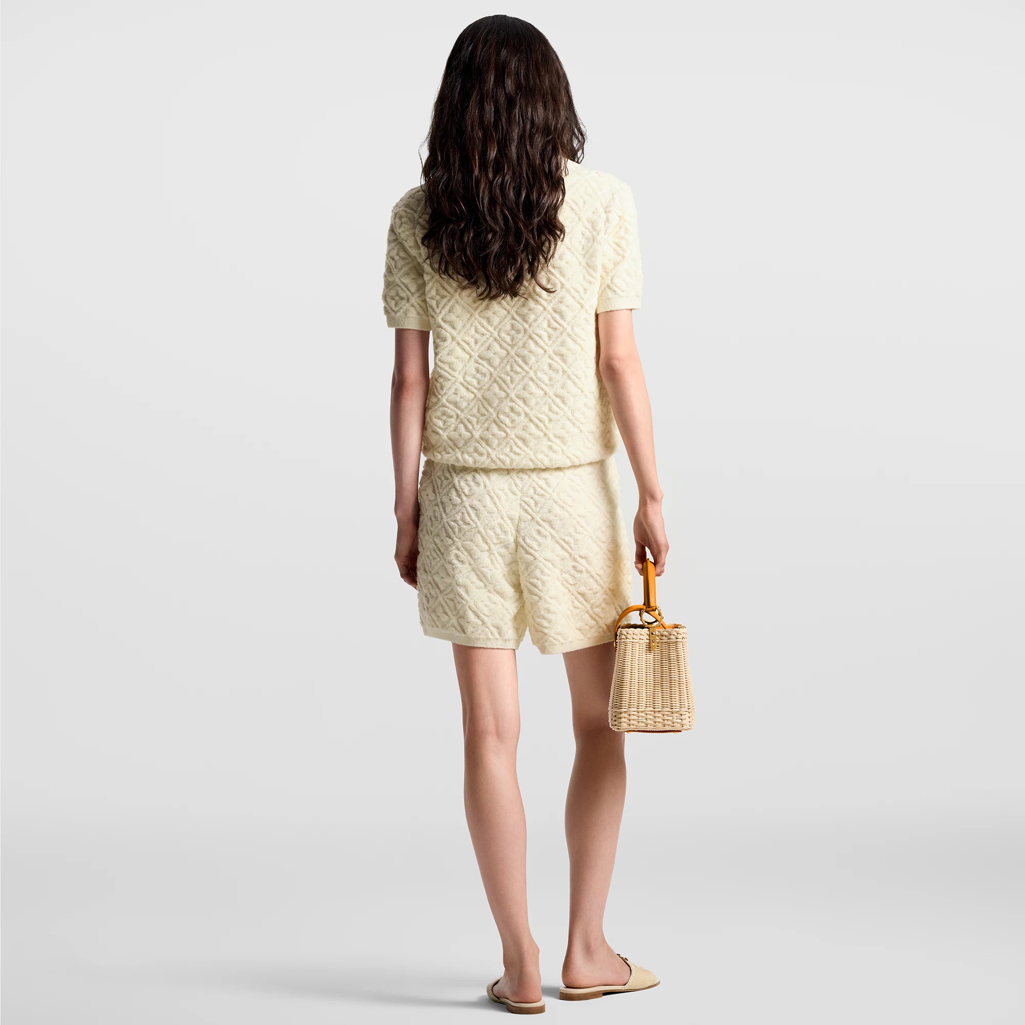 Monogram Toweling Polo Top - 3