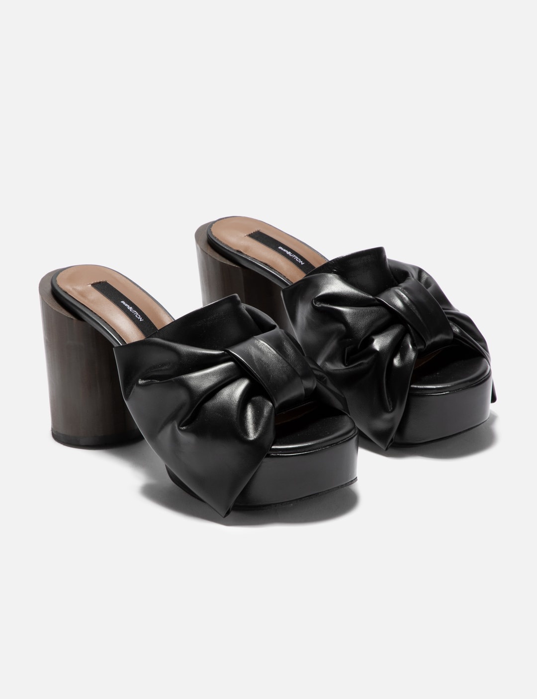 BLACK RIBBON PLATFORM SANDALS - 4