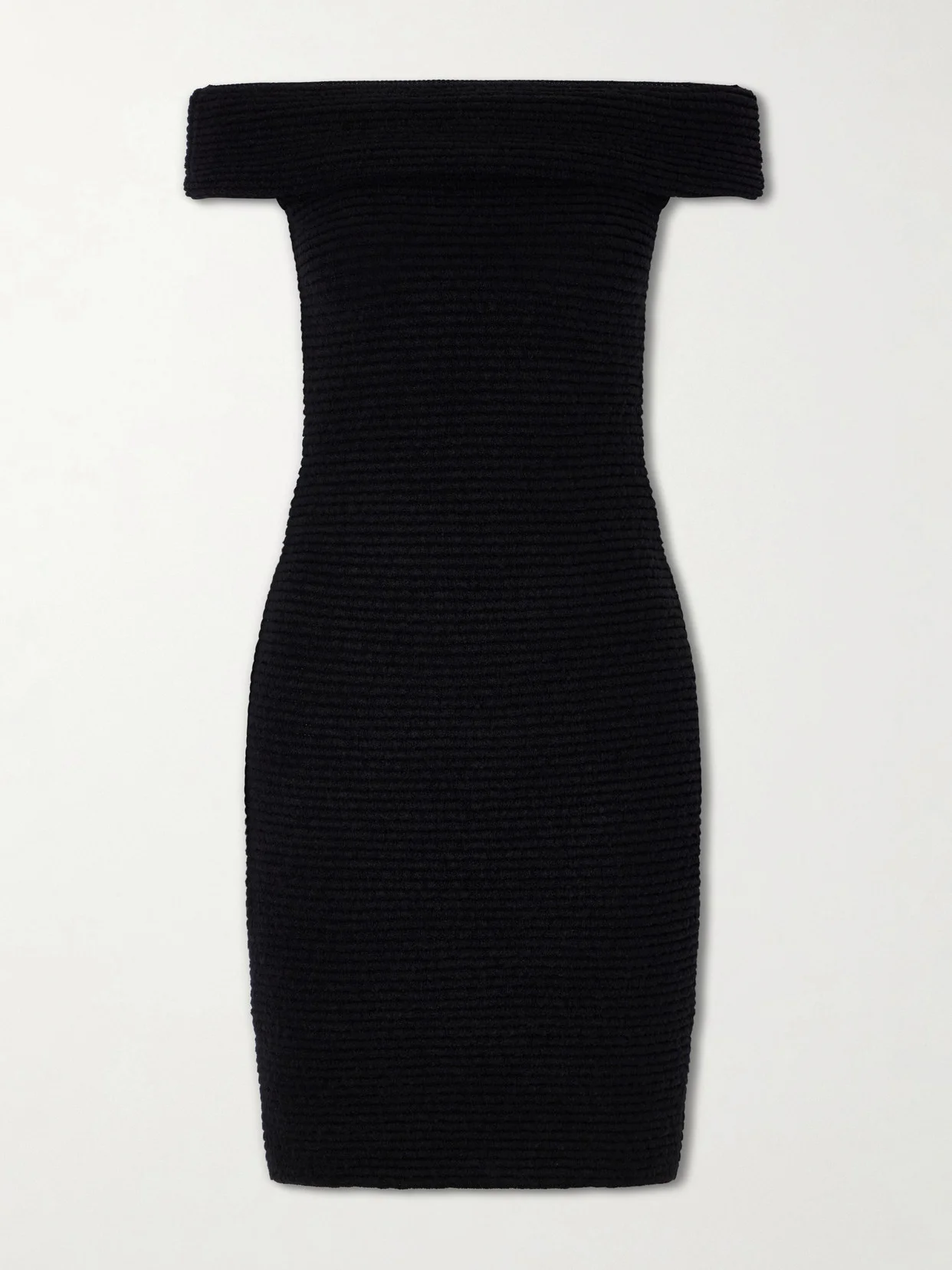 Off-the-shoulder Knitted Midi Dress - 1
