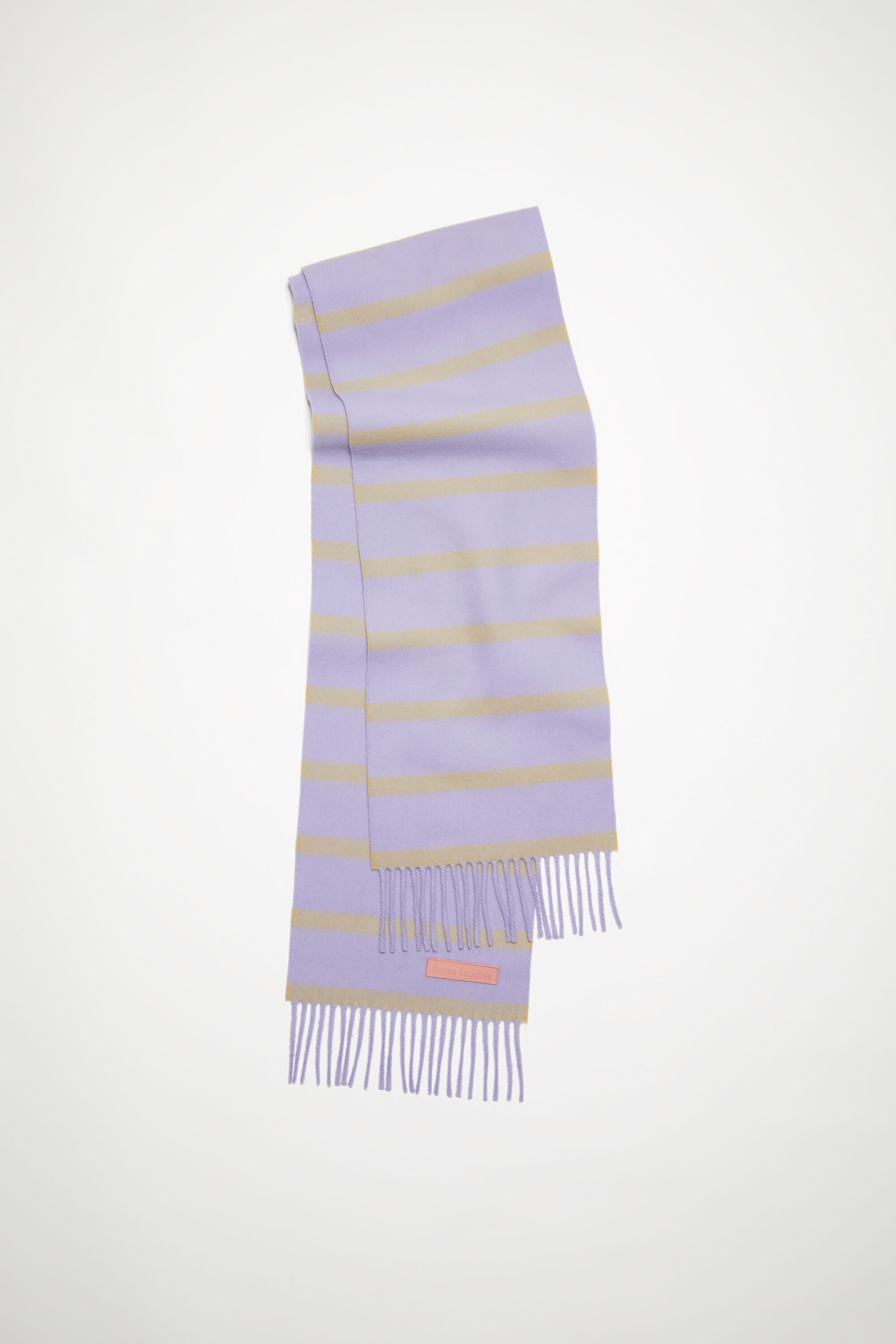 Wool scarf pink label - Narrow - Lilac/Yellow - 1