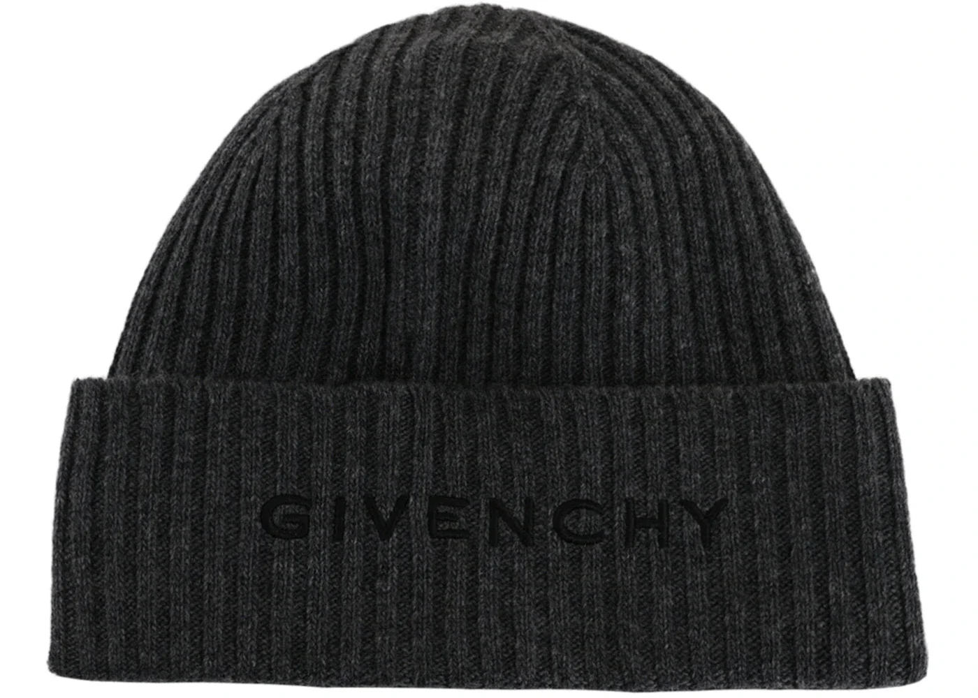 Givenchy Ribbed 4G Wool Blend Beanie Grey Black - 1