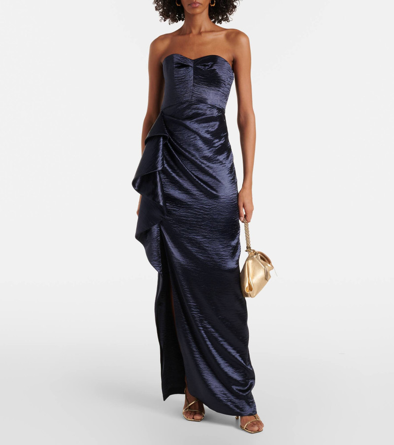 Safiyaa Eymen draped crushed satin gown outlook