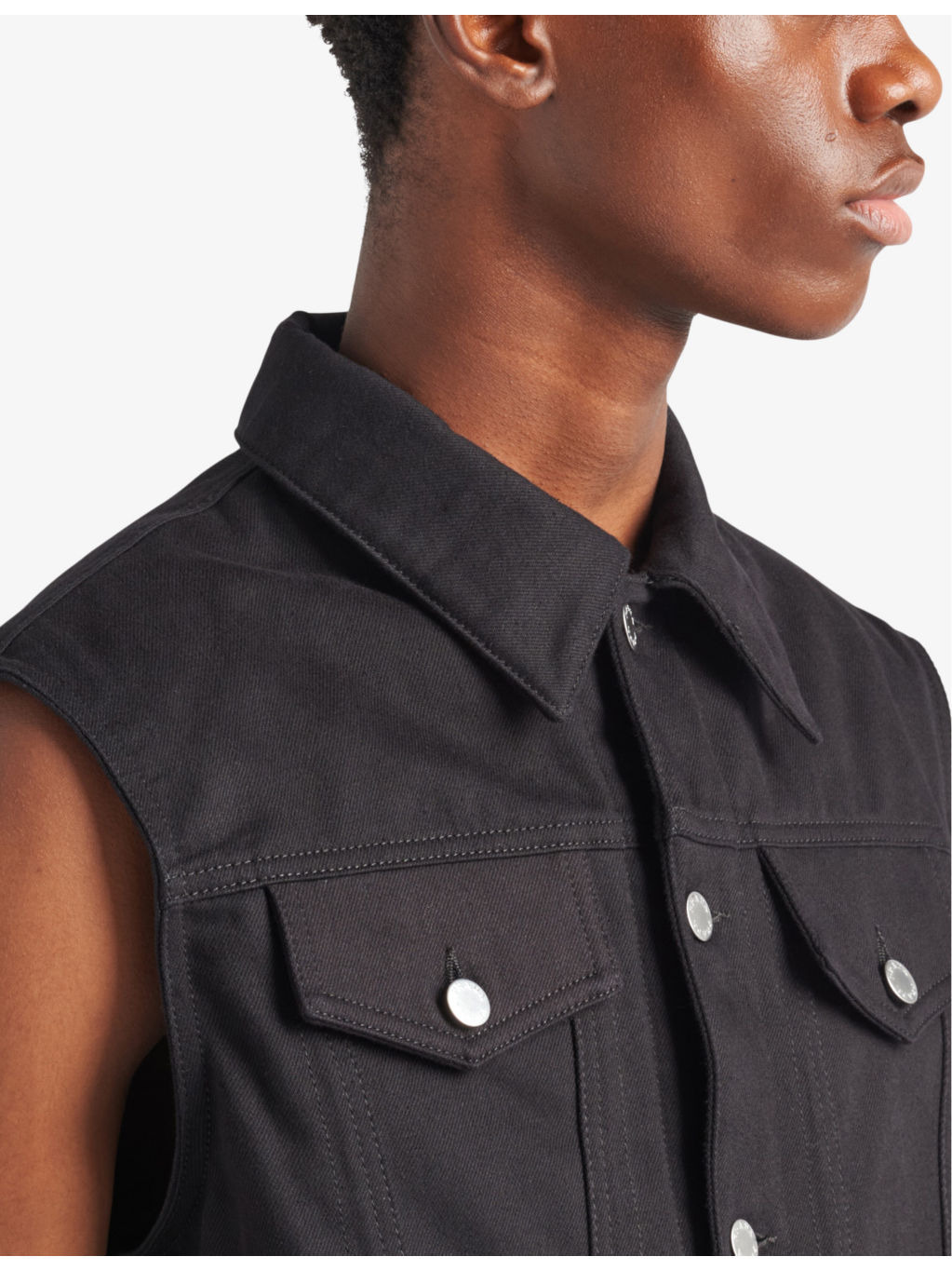 Bull brand-plaque denim vest - 3