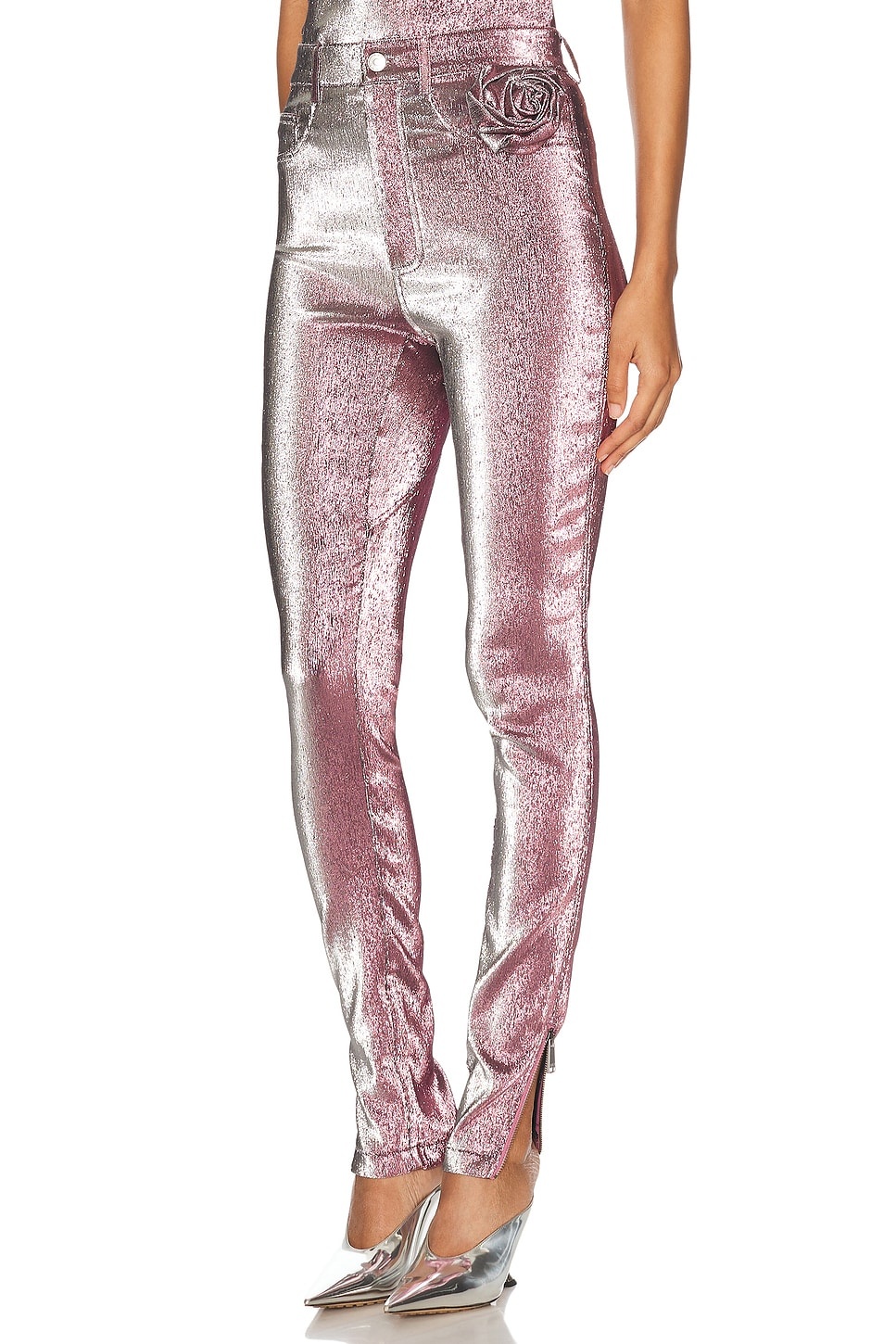 Stretch Lame Rosette Legging - 3
