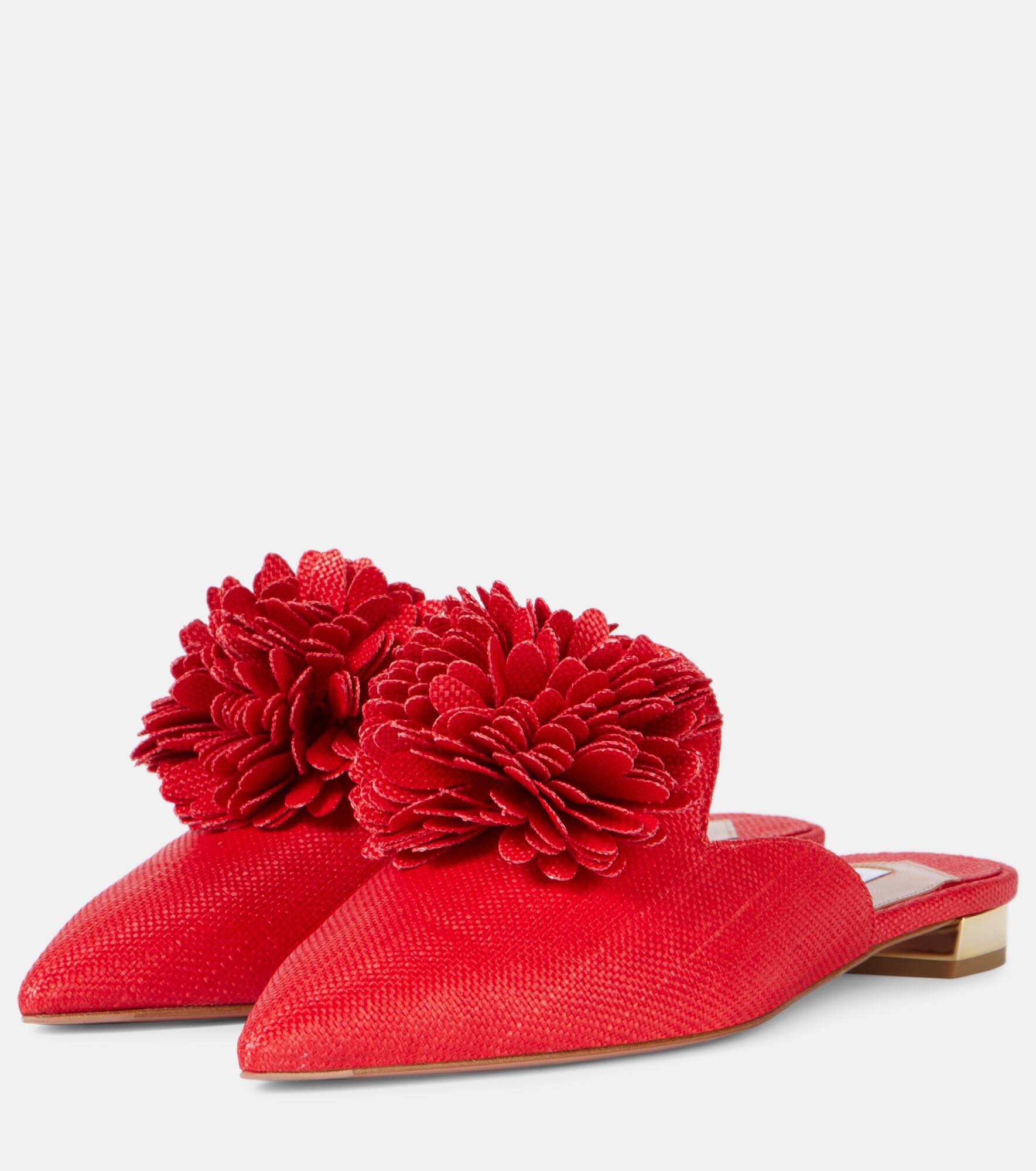 Couturier appliqué mules - 4