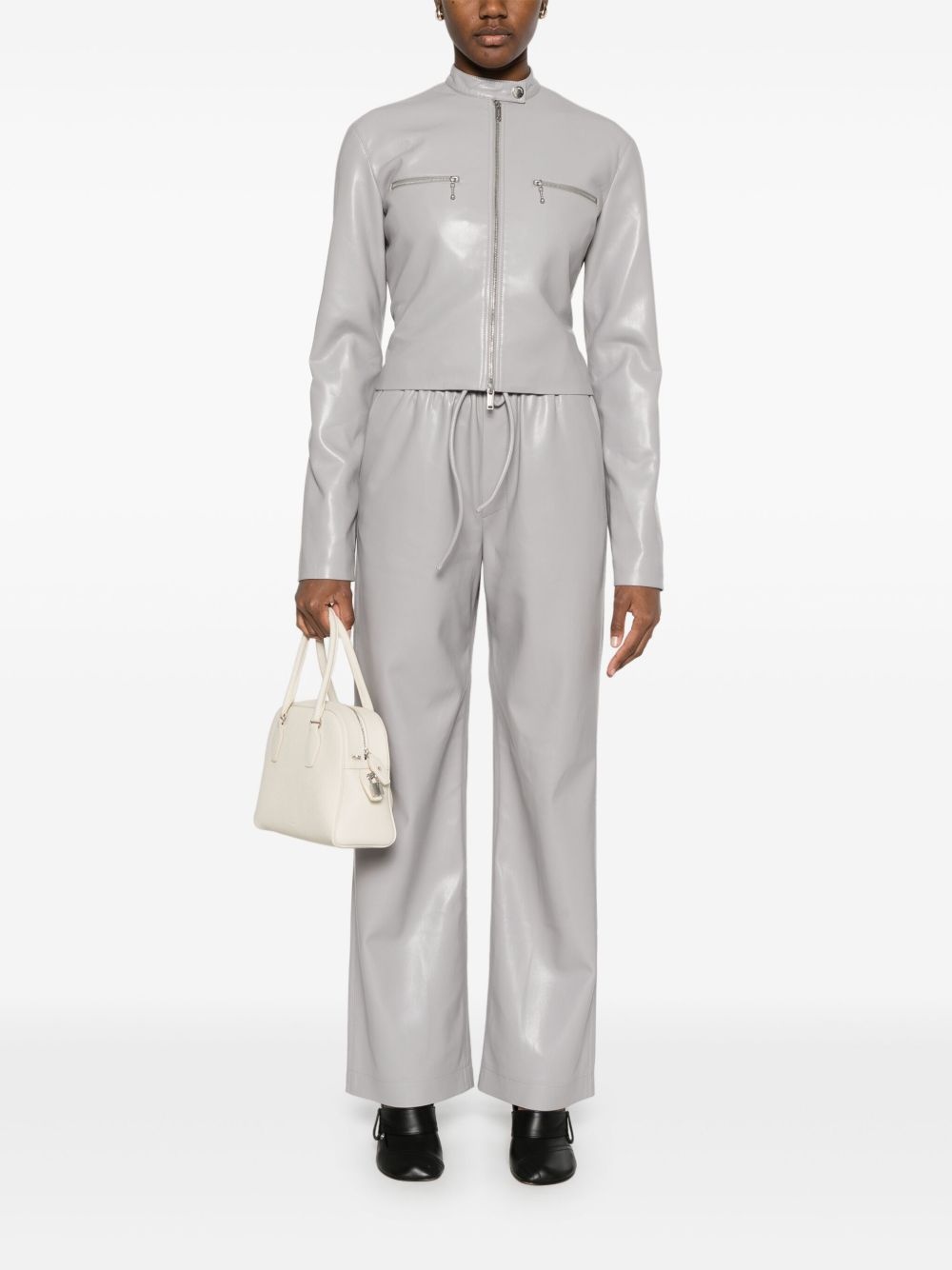 cropped zip-up jacket - 2