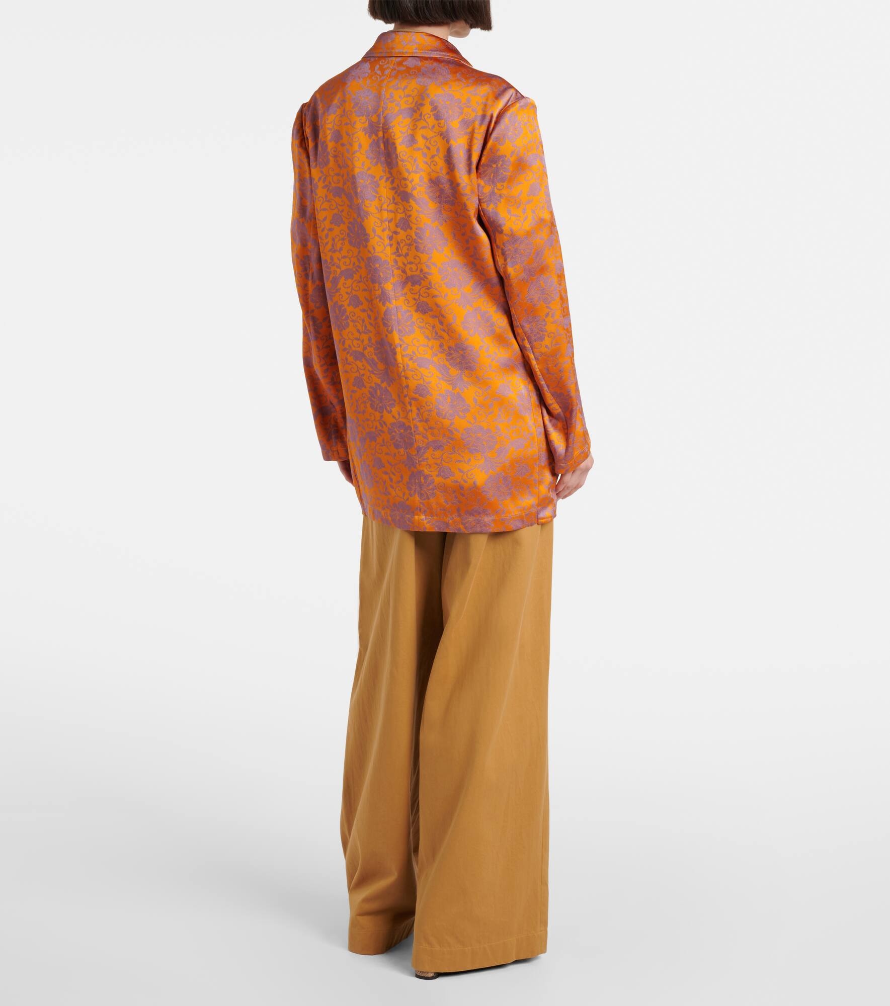 Floral jacquard blazer - 3