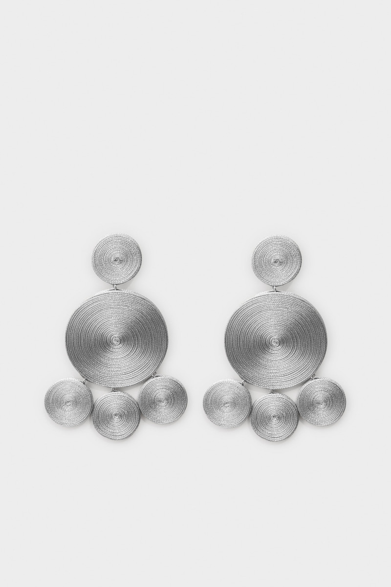 Lurex Deco Earring In Silver 1