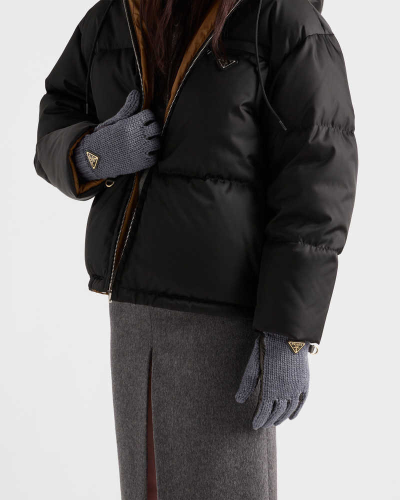 Prada Wool and nappa leather gloves outlook